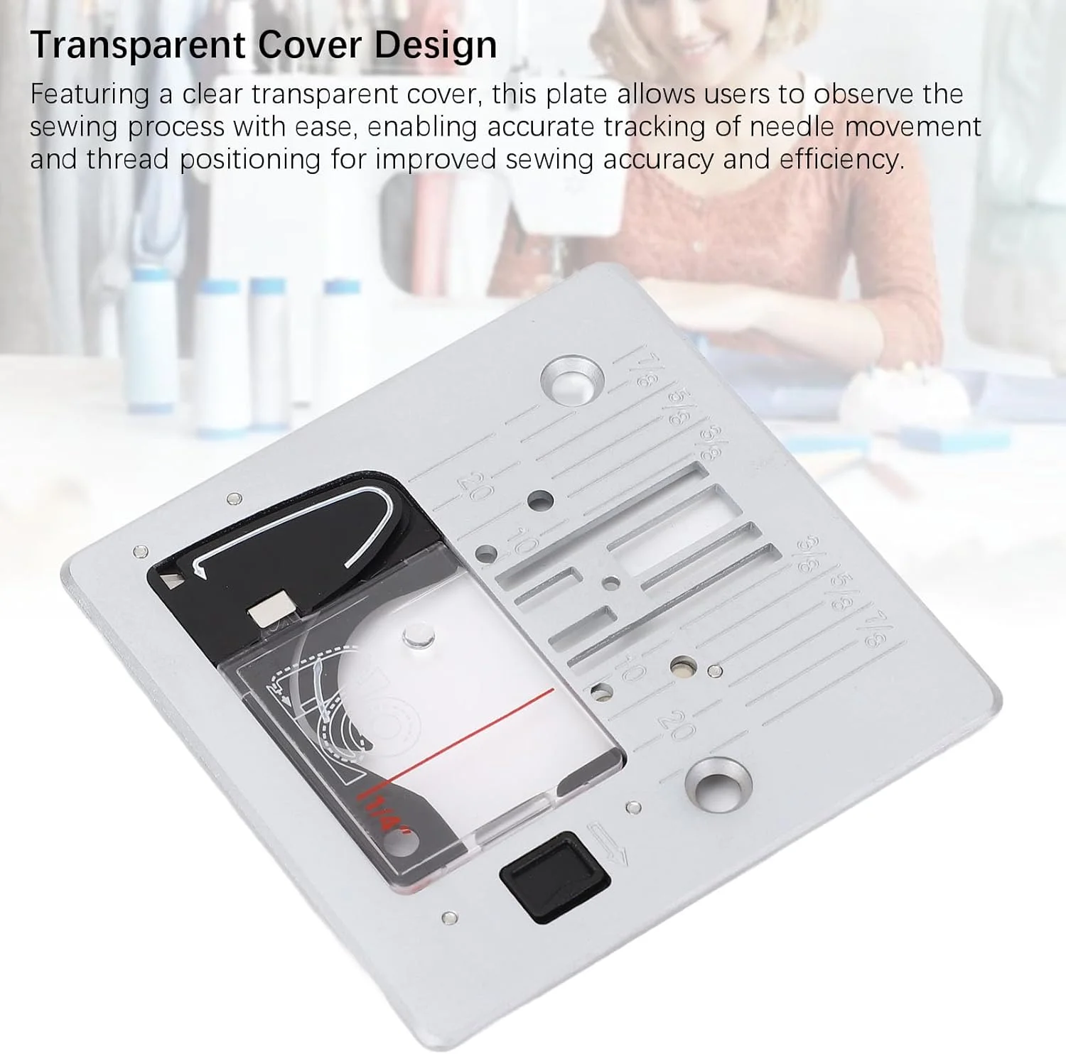 لوازم جانبی چرخ خیاطی: صفحه سوزن بخیه مستقیم با پوشش شفاف برای مدل های HD6600 HD6605, CHD6700 HD6705, CHD6800C HDD6805C HD6620C, HZL HT710, HZL HT740 لوازم جانبی چرخ خیاطی: صفحه سوزن بخیه مستقیم با پوشش شفاف برای مدل های HD6600 HD6605, CHD6700 HD6705, CHD6800C HDD6805C HD6620C, HZL HT710, HZL HT740