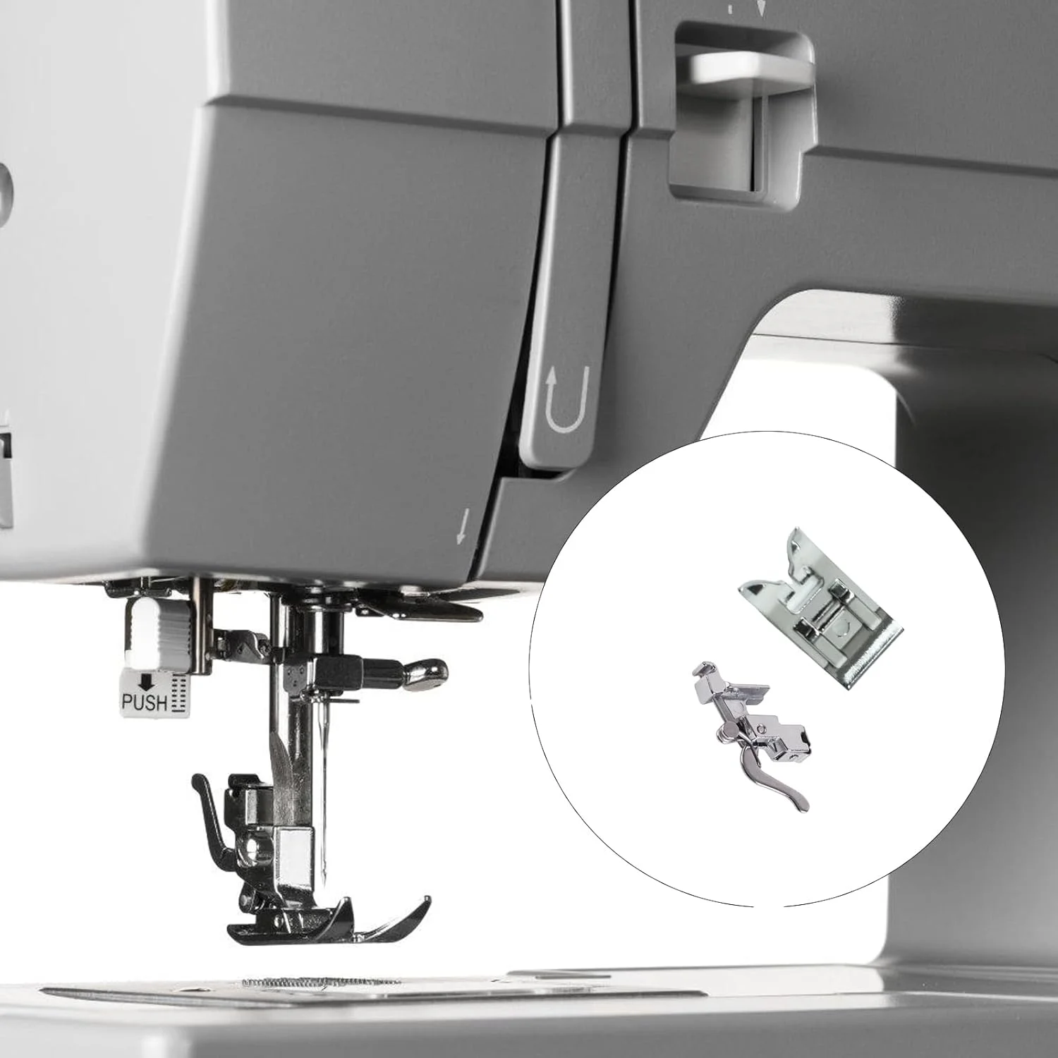 ۲ عدد پایه فلزی مقاوم و آداپتورهای فشاری به همراه پایه لحاف دوزی برای استفاده خانگی در چرخ خیاطی های خانگی ۲ عدد پایه فلزی مقاوم و آداپتورهای فشاری به همراه پایه لحاف دوزی برای استفاده خانگی در چرخ خیاطی های خانگی