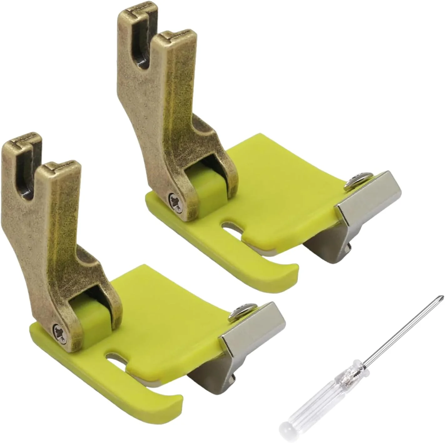 بسته 2 عددی پایه فشاری قابل تنظیم برای چرخ خیاطی های صنعتی، پایه لب تو چند منظوره برای چرخ خیاطی صنعتی، مناسب برای لوازم جانبی چرخ خیاطی پارچه های فشن (زرد) بسته 2 عددی پایه فشاری قابل تنظیم برای چرخ خیاطی های صنعتی، پایه لب تو چند منظوره برای چرخ خیاطی صنعتی، مناسب برای لوازم جانبی چرخ خیاطی پارچه های فشن (زرد)