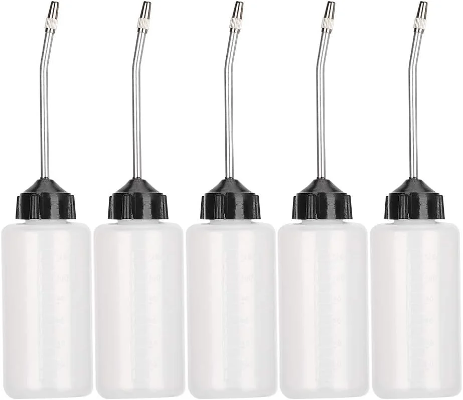 آکوزون 5 عدد بطری روغن پلاستیکی 120 میلی لیتری دستگاه خیاطی با نازل بلند