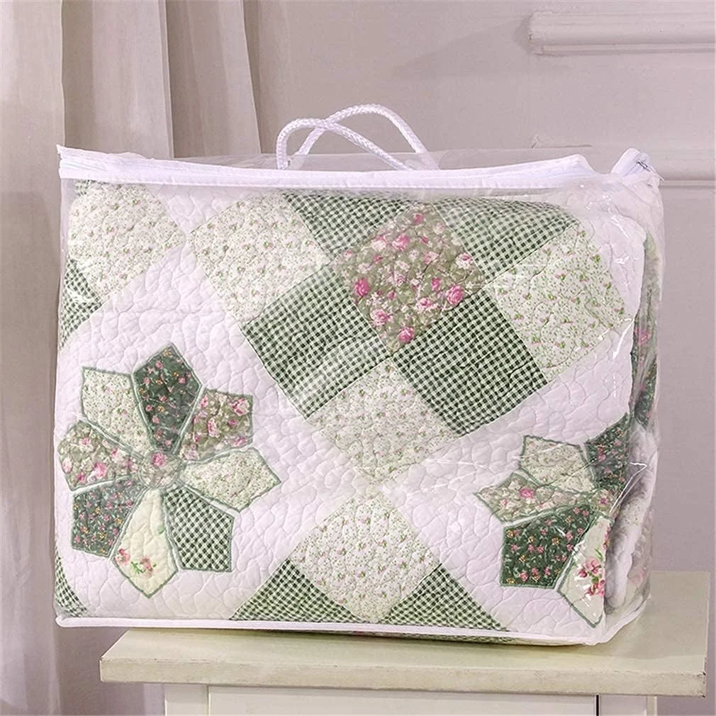 روتختی طرح دار و تکه دوزی شده با دو روبالشتی، 230 در 250 سانتی متر، قهوه ای