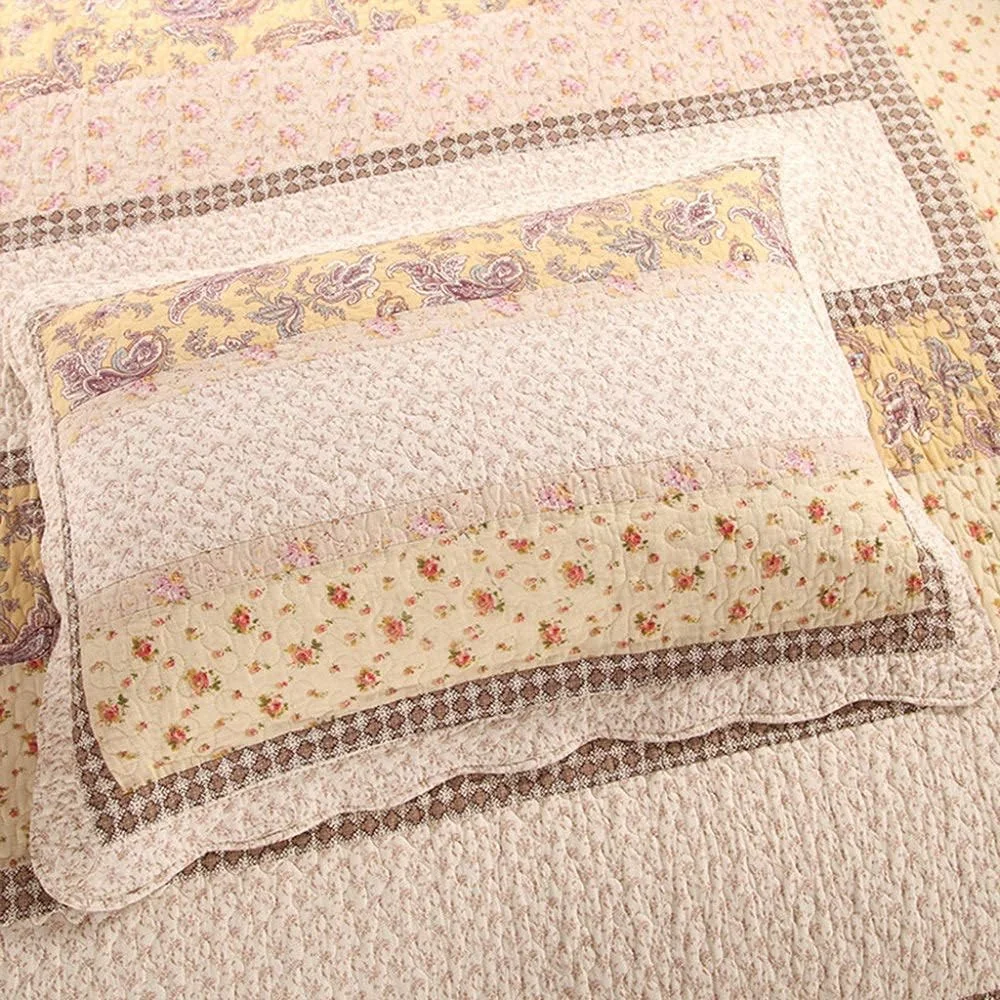 روتختی تابستانی طرح تکه دوزی شده سایز دو نفره ۲۳۰ در ۲۵۰ سانتی متر، ست ۳ تکه ملحفه پنبه ای، لحاف سبک وزن تزئینی، روتختی، پتو - ۲۳۰ در ۲۵۰ سانتی متر، پتو کینگ ۲۳۰ در ۲۵۰ سانتی متر