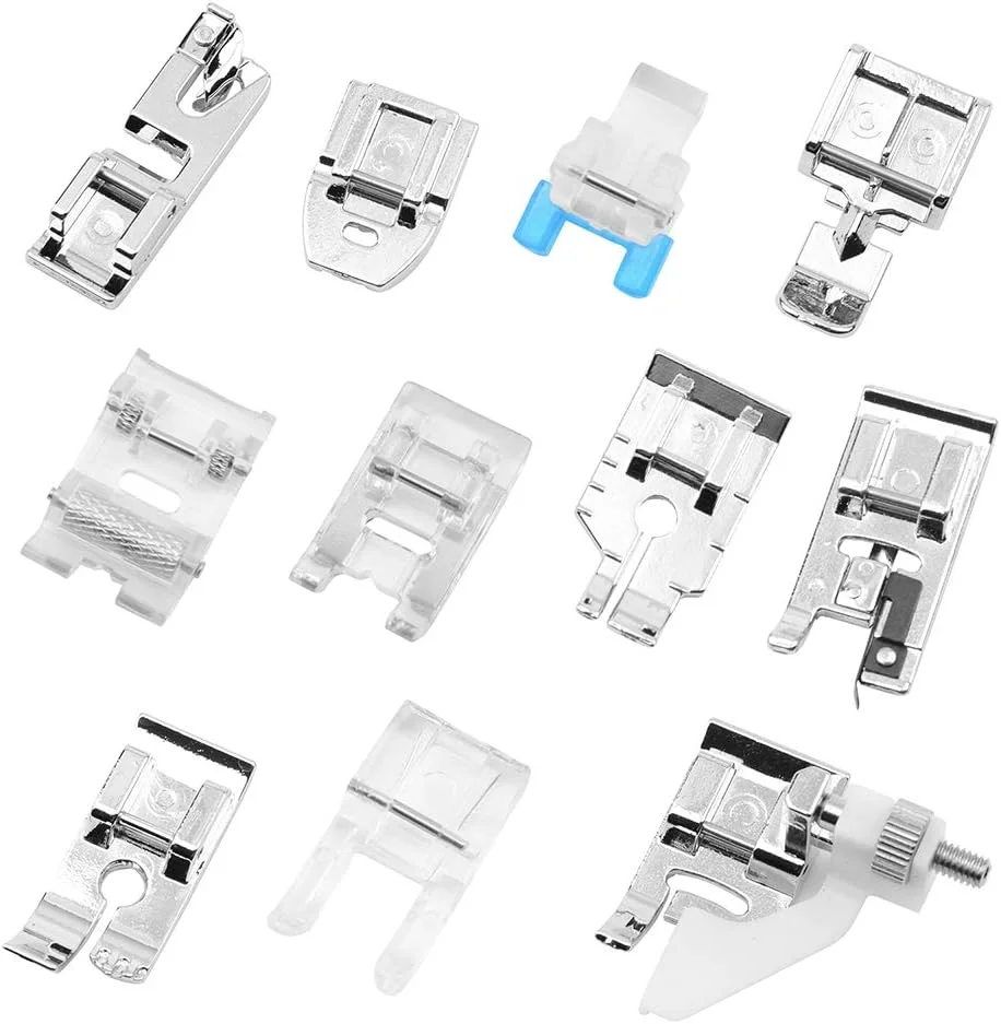 ست 11 عددی پایه های چرخ خیاطی حرفه ای Ametoys مناسب برای چرخ خیاطی های ژانومه، برادر و سینگر