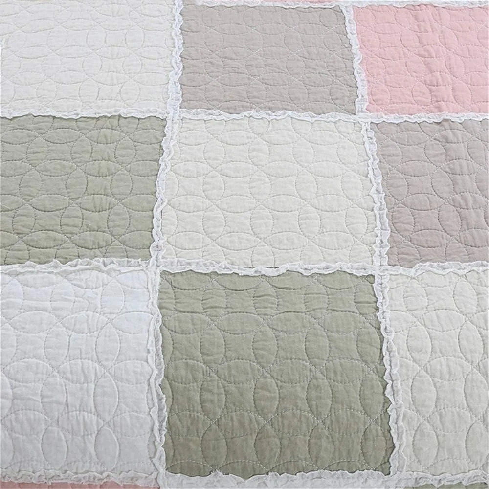 ست روتختی با 2 روبالشی لحافی، طرح تکه دوزی مربعی رنگی، روتختی 230 در 250 سانتی متر، طرح لحاف تخت دونفره، بنفش، صورتی ست روتختی با 2 روبالشی لحافی، طرح تکه دوزی مربعی رنگی، روتختی 230 در 250 سانتی متر، طرح لحاف تخت دونفره، بنفش، صورتی