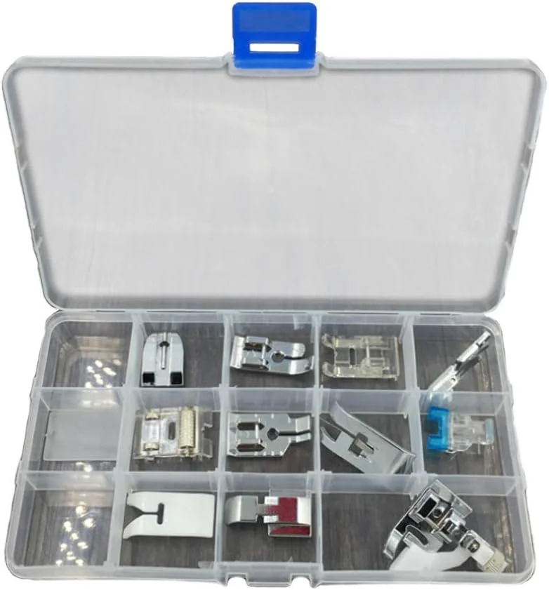 ست ابزار نوار اریب پارچه ای ANCLLO با درفش خیاطی، سوزن های مهره دوزی، گیره صحافی قابل تنظیم، پایه فشار - مجموعه سازنده نوار اریب کاربردی