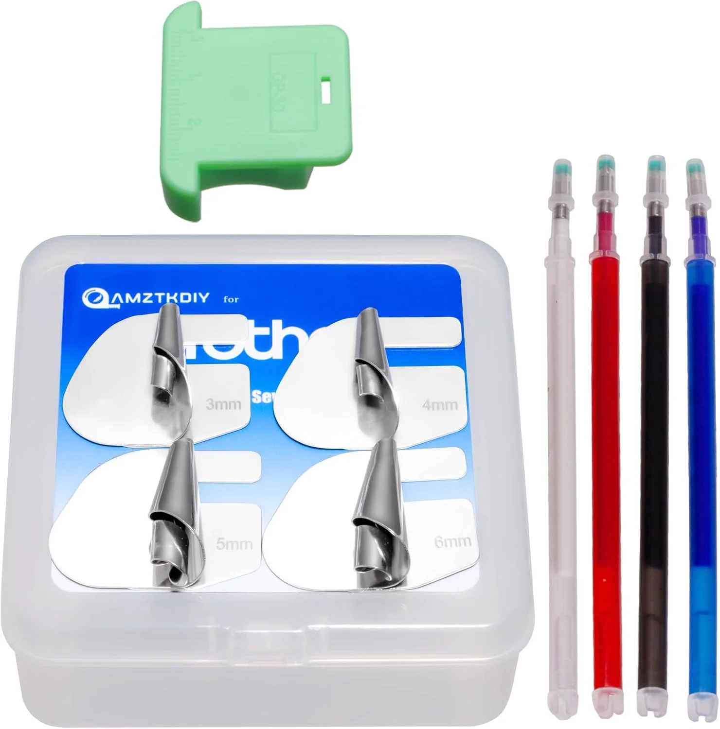 لبه دوزی غلتکی چرخ خیاطی AMZTKDIY، مجموعه پایه لبه دوزی غلتکی جهانی، 4 عددی، پهنای 3/4/5/6 میلی متر، سازگار با اکثر چرخ خیاطی ها - لوازم جانبی بادوام لبه دوزی استیل ضد زنگ