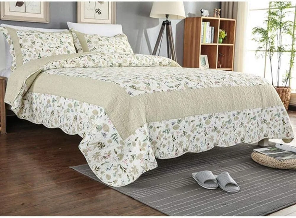 روتختی دو نفره سایز کینگ GBMULG لحاف 230X250 سانتی متر روکش تخت خواب 3 تکه، تکه دوزی - 230X250 سانتی متر، تکه دوزی - کینگ 230X250 سانتی متر