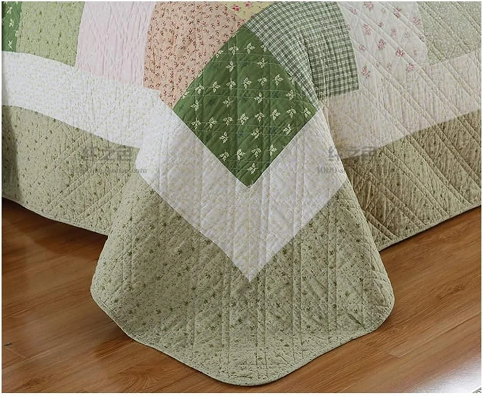 روتختی لحاف دار طرح دار سایز کینگ، ست 3 تکه، طرح گلدار زیبا، طرح تکه دوزی شده، لحاف / رو تختی، 230 در 250 سانتی متر