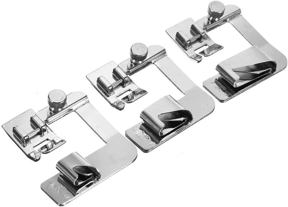 ست پایه لب تو (Hemmer Foot) چرخ خیاطی در 3 سایز مختلف (1/2 اینچ، 3/4 اینچ، 1 اینچ) مناسب برای اکثر چرخ خیاطی های پایه کوتاه ست پایه لب تو (Hemmer Foot) چرخ خیاطی در 3 سایز مختلف (1/2 اینچ، 3/4 اینچ، 1 اینچ) مناسب برای اکثر چرخ خیاطی های پایه کوتاه