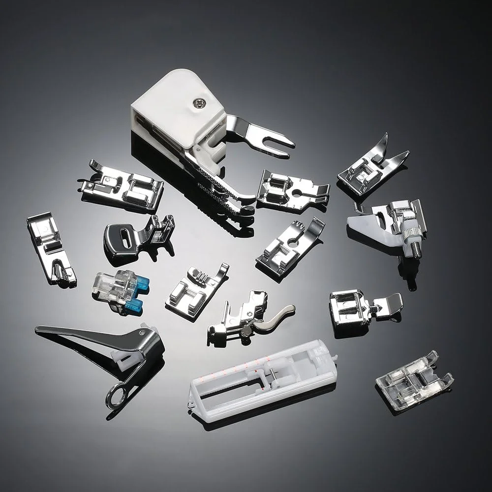 Anself- پایه های چرخ خیاطی، مجموعه 15 عددی پایه های چرخ خیاطی حرفه ای مناسب برای چرخ خیاطی های پایه کوتاه (مناسب برای Brother/Babylock/New Home/Singer/Pfaff/Janome/Kenmore و غیره) Anself- پایه های چرخ خیاطی، مجموعه 15 عددی پایه های چرخ خیاطی حرفه ای مناسب برای چرخ خیاطی های پایه کوتاه (مناسب برای Brother/Babylock/New Home/Singer/Pfaff/Janome/Kenmore و غیره)