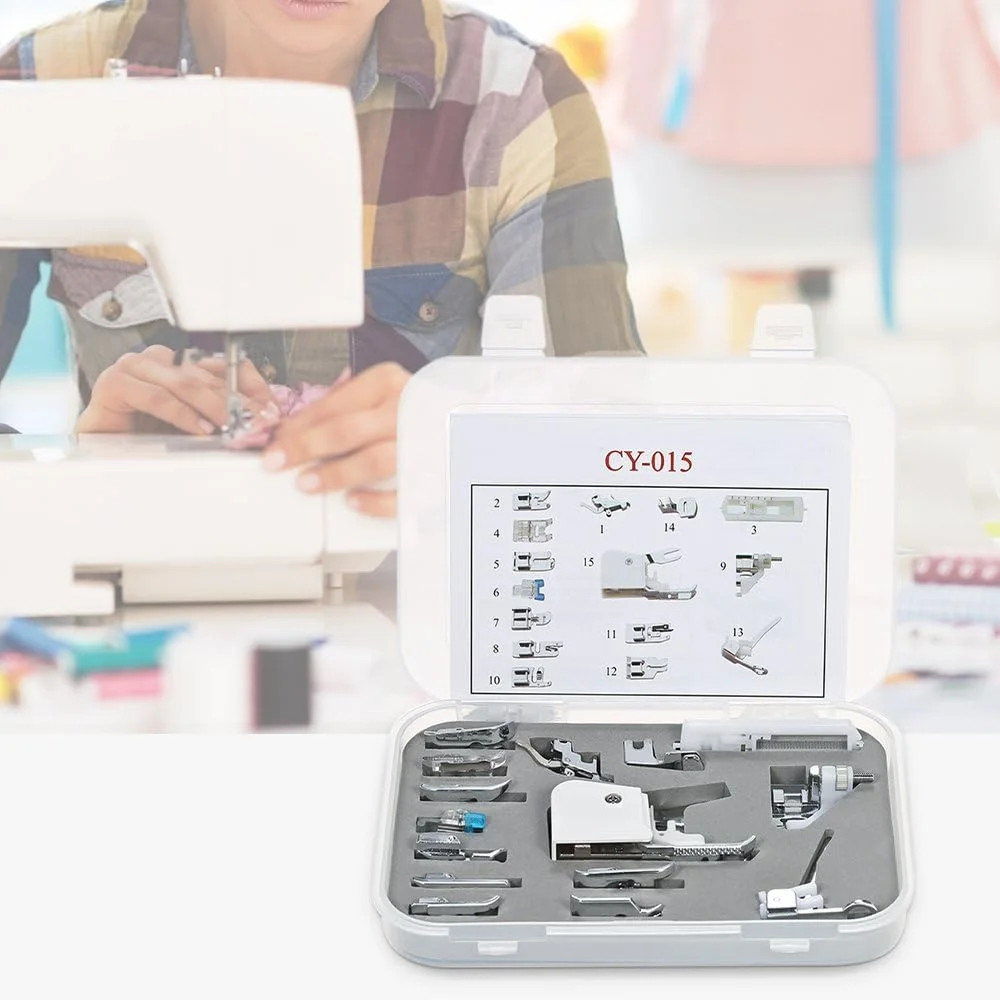 Anself- پایه های چرخ خیاطی، مجموعه 15 عددی پایه های چرخ خیاطی حرفه ای مناسب برای چرخ خیاطی های پایه کوتاه (مناسب برای Brother/Babylock/New Home/Singer/Pfaff/Janome/Kenmore و غیره) Anself- پایه های چرخ خیاطی، مجموعه 15 عددی پایه های چرخ خیاطی حرفه ای مناسب برای چرخ خیاطی های پایه کوتاه (مناسب برای Brother/Babylock/New Home/Singer/Pfaff/Janome/Kenmore و غیره)