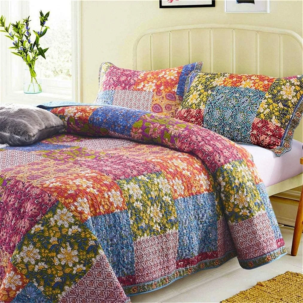 روتختی جی بی ام یو ال جی 240 در 260 سانتی متر، روتختی نخی برای تخت 150 یا 180، به عنوان پتو یا روانداز، دو روبالشتی 50 در 70 سانتی متر