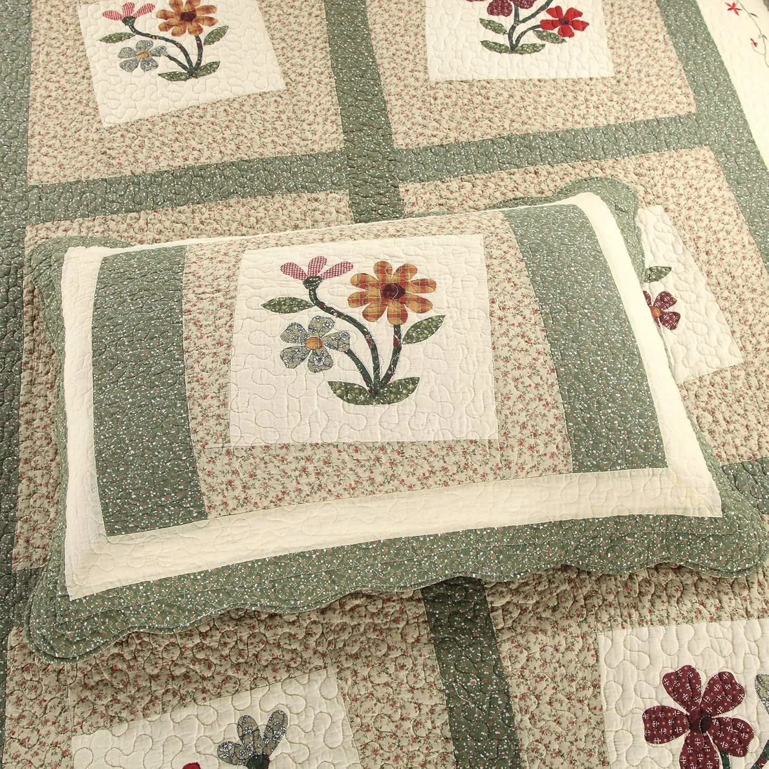 روتختی گلدوزی شده طرح گل GBMULG، ست روتختی پنبه ای سایز کینگ، ست لحاف نرم، روتختی تکه دوزی شده با 2 روبالشتی، سه تکه روتختی گلدوزی شده طرح گل GBMULG، ست روتختی پنبه ای سایز کینگ، ست لحاف نرم، روتختی تکه دوزی شده با 2 روبالشتی، سه تکه