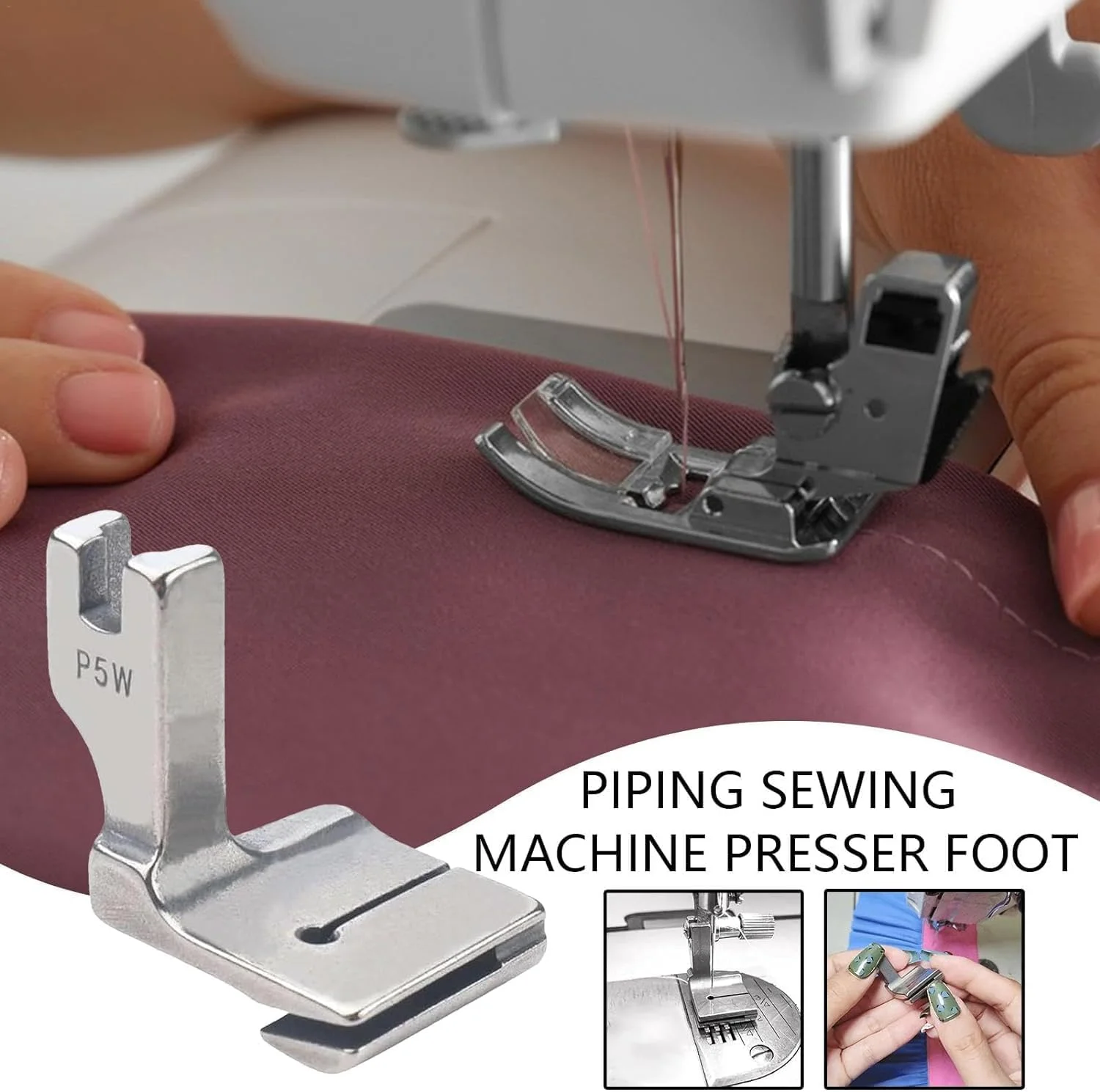 پایه دوخت چین‌دار و لوله‌دوزی چرخ خیاطی صنعتی، 1/3 عددی، مناسب برای اکثر چرخ خیاطی‌های صنعتی