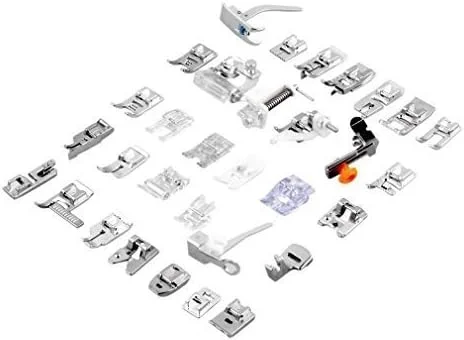 مجموعه 32 عددی پایه های چرخ خیاطی حرفه ای خانگی ANYQOO برای چرخ خیاطی های سینگر، برادر، ژانومه، بیبی لاک، اِلنا، تویوتا، نیو هوم، سیمپلیسیتی و چرخ خیاطی های پایه کوتاه مجموعه 32 عددی پایه های چرخ خیاطی حرفه ای خانگی ANYQOO برای چرخ خیاطی های سینگر، برادر، ژانومه، بیبی لاک، اِلنا، تویوتا، نیو هوم، سیمپلیسیتی و چرخ خیاطی های پایه کوتاه