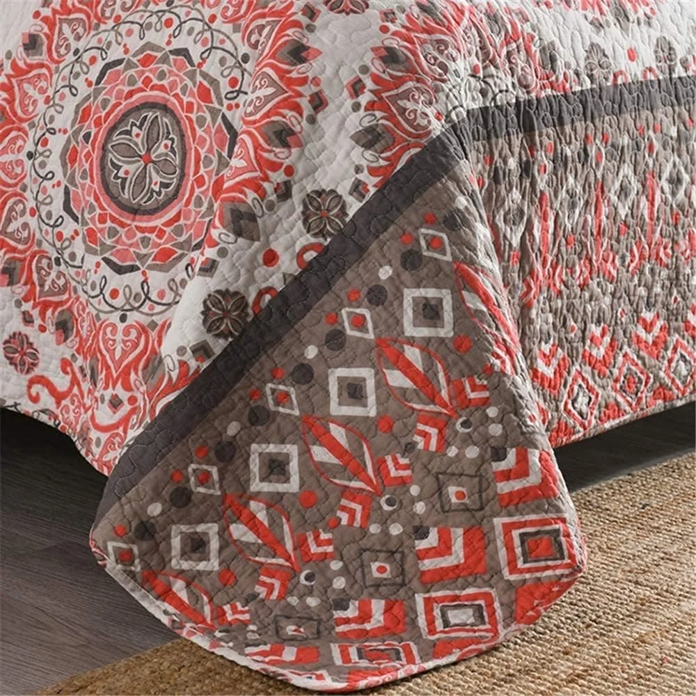 روتختی فوق العاده نرم GBMULG طرح گلدار قرمز و سفید، روتختی سبک وزن دو نفره - رو تختی های تکه دوزی شده با 2 روبالشتی برای زیبایی و گرمای بیشتر روتختی فوق العاده نرم GBMULG طرح گلدار قرمز و سفید، روتختی سبک وزن دو نفره - رو تختی های تکه دوزی شده با 2 روبالشتی برای زیبایی و گرمای بیشتر