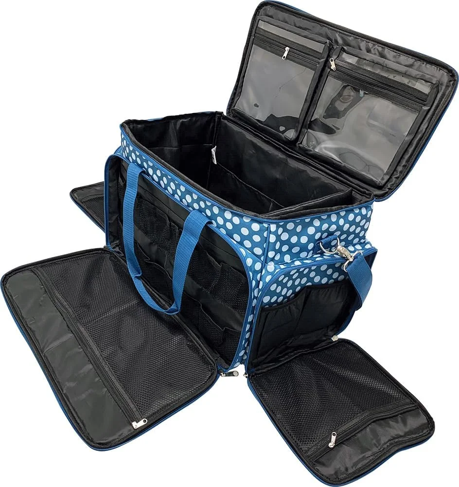 کیف نگهداری چرخ خیاطی آرتیمیو - خال خال آبی - 43 x 24 x 30.5 سانتی متر - چند منظوره با محفظه، چند رنگ، 43x24x30,5cm، مدرن کیف نگهداری چرخ خیاطی آرتیمیو - خال خال آبی - 43 x 24 x 30.5 سانتی متر - چند منظوره با محفظه، چند رنگ، 43x24x30,5cm، مدرن