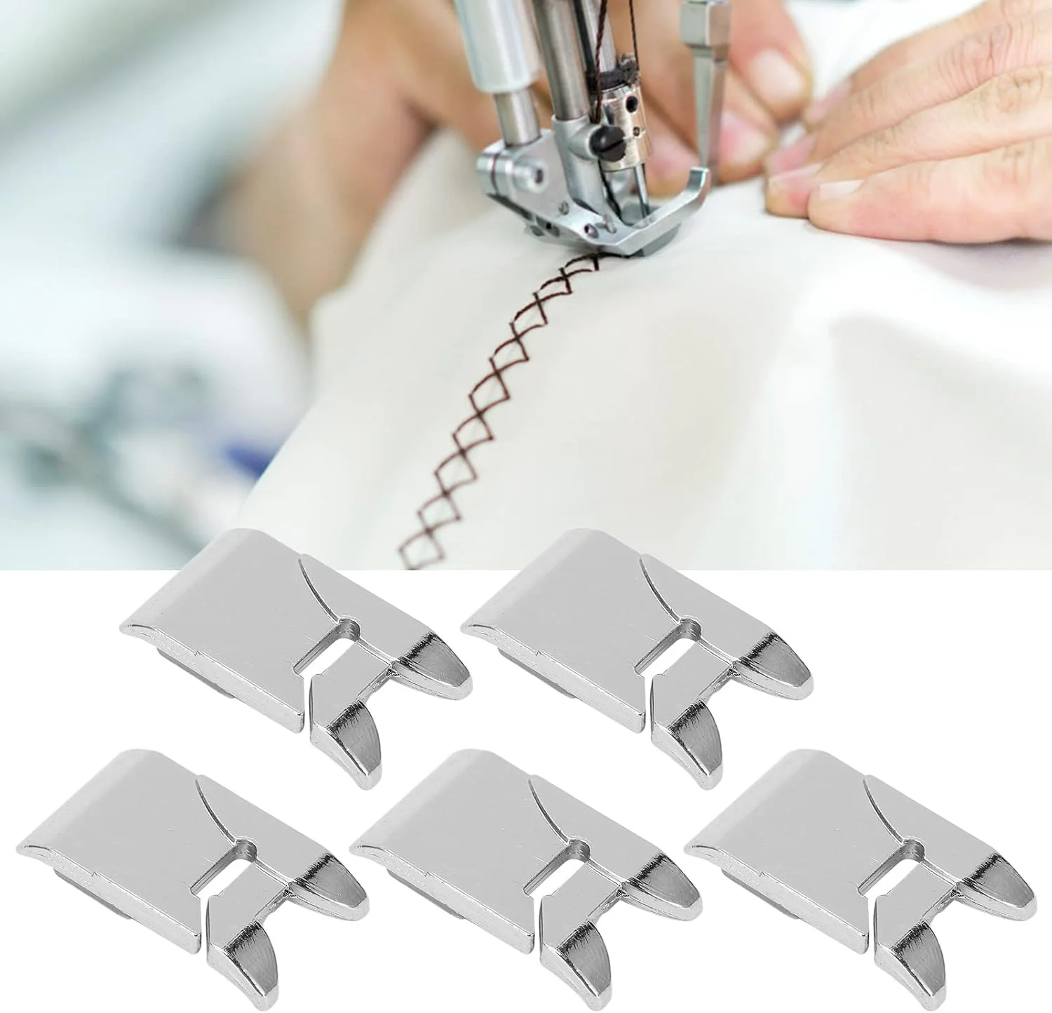 پایه دوخت تزئینی، حرکت روان، دید واضح، ضد زنگ و بادوام، 5 عدد پایه اتصال لبه برای کار برش برای اکثر چرخ خیاطی ها پایه دوخت تزئینی، حرکت روان، دید واضح، ضد زنگ و بادوام، 5 عدد پایه اتصال لبه برای کار برش برای اکثر چرخ خیاطی ها