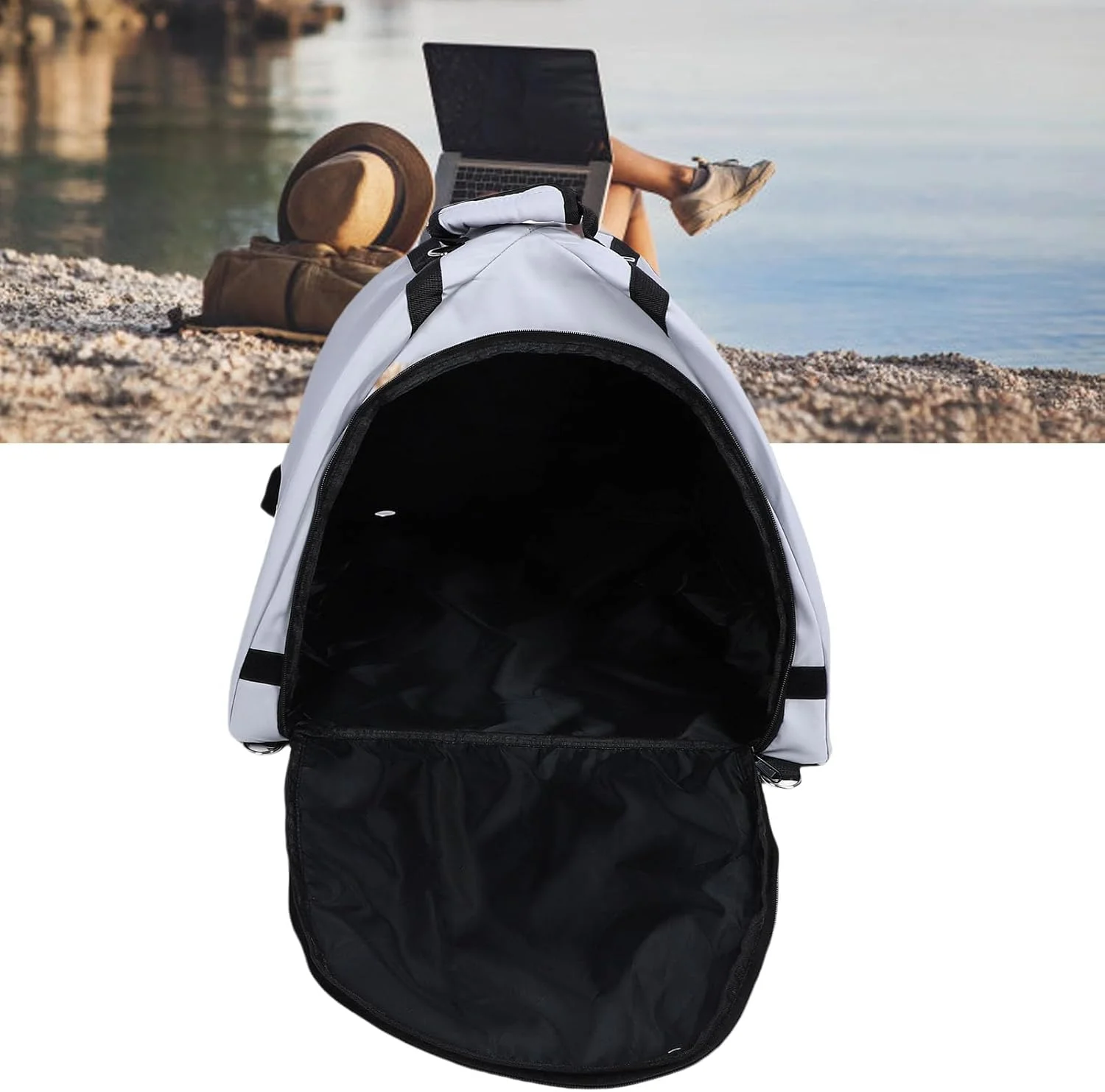 سایبان خورشیدی قابل حمل ASHATA ضد آب برای کار در فضای باز، سایبان تاشو قابل حمل لپ تاپ، محافظ حریم خصوصی ضد تابش نور، برای مسافرت در فضای باز، ساحل و کمپینگ سایبان خورشیدی قابل حمل ASHATA ضد آب برای کار در فضای باز، سایبان تاشو قابل حمل لپ تاپ، محافظ حریم خصوصی ضد تابش نور، برای مسافرت در فضای باز، ساحل و کمپینگ