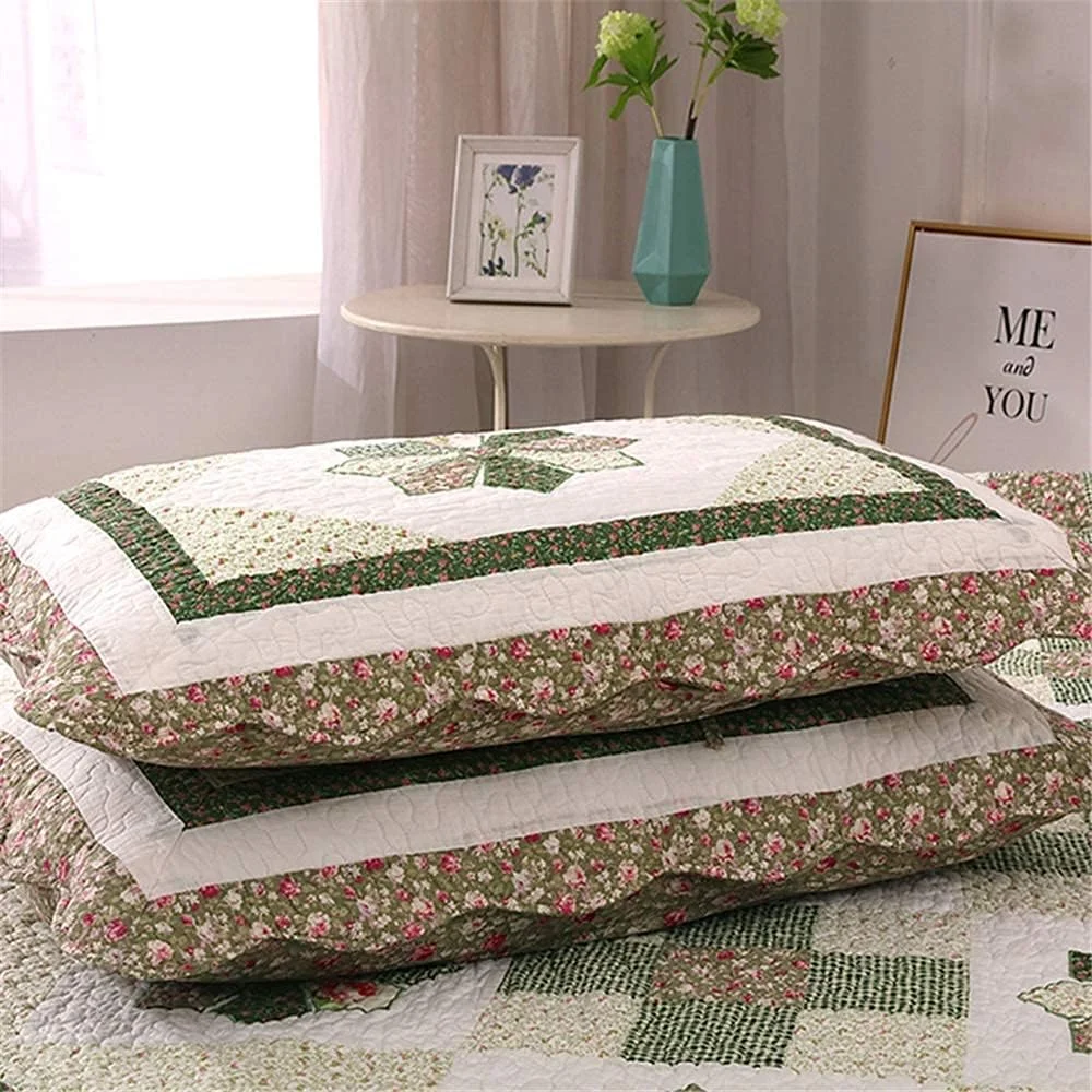 روتختی لحافی جی بی ام یو ال جی، لحاف روتختی، پتوی پرتابی، پنبه ای، طرح تکه دوزی قدیمی، رو تختی چند منظوره با طرح گل و ست رختخواب به همراه روبالشی مناسب تمام فصول