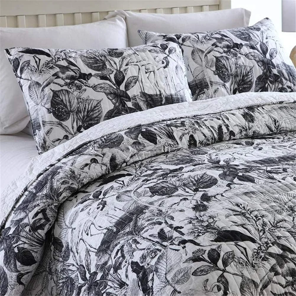 روتختی پنبه ای GBMULG ابعاد 230 در 250 سانتی متر، طرح چاپی سیاه و سفید، لحاف تکه دوزی شده، ست روتختی سه تکه، سبک ساده نوردیک روتختی پنبه ای GBMULG ابعاد 230 در 250 سانتی متر، طرح چاپی سیاه و سفید، لحاف تکه دوزی شده، ست روتختی سه تکه، سبک ساده نوردیک