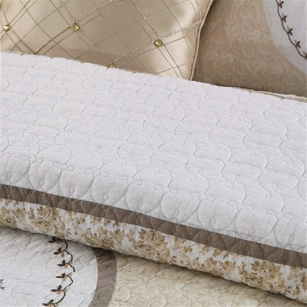 روتختی لحافی سفید طرح دار، رو تختی چهل تکه با طرح چاپی خاکی، لحاف پنبه ای، پتوی شیک با طرح درخت، ست رو تختی دو نفره به همراه روبالشتی، سایز کینگ 250*270 سانتی متر + 50*70 سانتی متر * 2