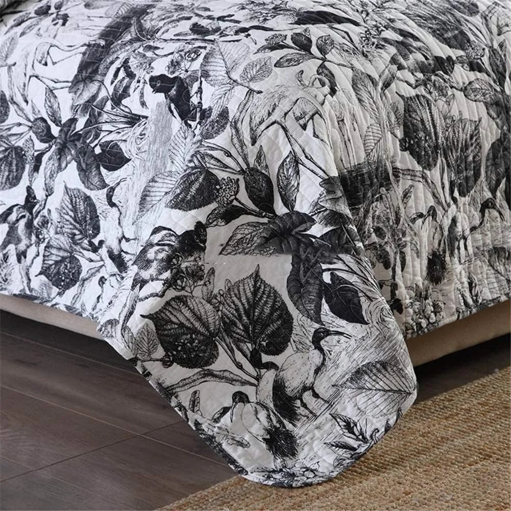 روتختی پنبه ای GBMULG ابعاد 230 در 250 سانتی متر، طرح چاپی سیاه و سفید، لحاف تکه دوزی شده، ست روتختی سه تکه، سبک ساده نوردیک روتختی پنبه ای GBMULG ابعاد 230 در 250 سانتی متر، طرح چاپی سیاه و سفید، لحاف تکه دوزی شده، ست روتختی سه تکه، سبک ساده نوردیک