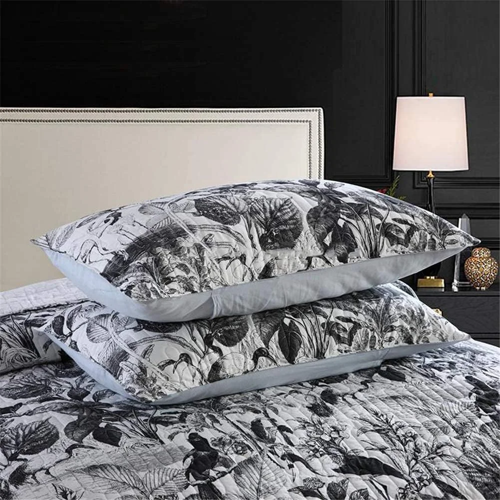 روتختی پنبه ای GBMULG ابعاد 230 در 250 سانتی متر، طرح چاپی سیاه و سفید، لحاف تکه دوزی شده، ست روتختی سه تکه، سبک ساده نوردیک روتختی پنبه ای GBMULG ابعاد 230 در 250 سانتی متر، طرح چاپی سیاه و سفید، لحاف تکه دوزی شده، ست روتختی سه تکه، سبک ساده نوردیک