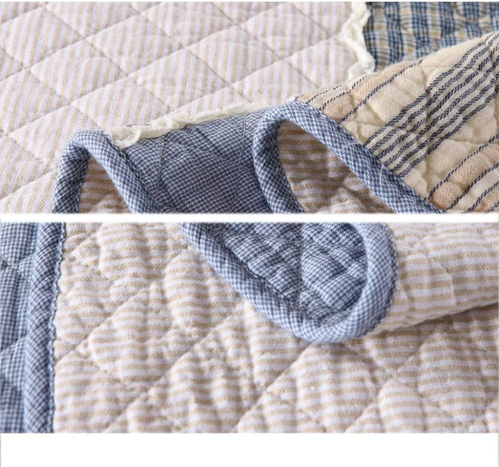 روتختی دو نفره سه تکه طرح تکه دوزی شامل 1 رو تختی و 2 روبالشتی، طرح تکه دوزی - 230X250 سانتی متر