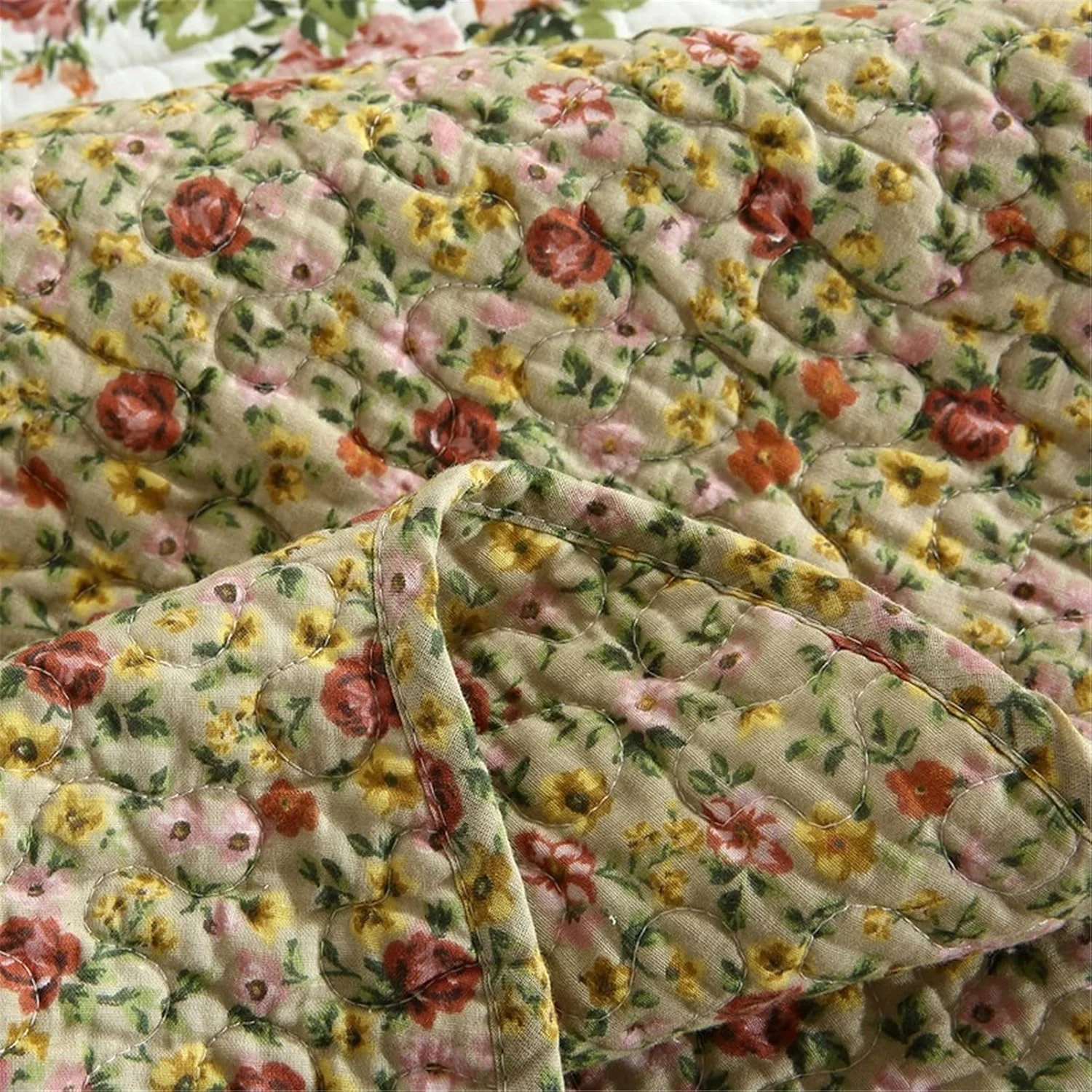 روتختی طرح تکه دوزی شده، ست لحاف سایز کینگ، ست روتختی 3/4 تکه طرح گلدار، ست ملحفه پنبه ای دو رو، رو انداز تخت به همراه بالش برای تخت دو نفره، قهوه ای، 3 تکه، قهوه ای-3 تکه روتختی طرح تکه دوزی شده، ست لحاف سایز کینگ، ست روتختی 3/4 تکه طرح گلدار، ست ملحفه پنبه ای دو رو، رو انداز تخت به همراه بالش برای تخت دو نفره، قهوه ای، 3 تکه، قهوه ای-3 تکه