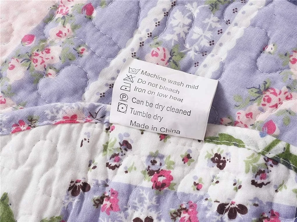 روتختی نخی GBMULG، روتختی مناسب تخت دو نفره، پتوی تکه دوزی شده به همراه کوسن، 230 در 250 سانتی متر + 2 عدد 50 در 75 سانتی متر