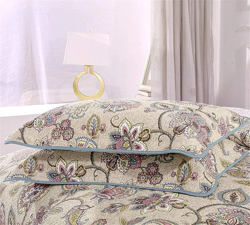 روتختی، لحاف‌دوزی شده، دو رو، طرح تکه‌دوزی، روتختی 230x250 سانتی‌متر با روکش بالش، پتو تخت + روبالشی، تکه‌دوزی، ست 3 تکه روکش بالش