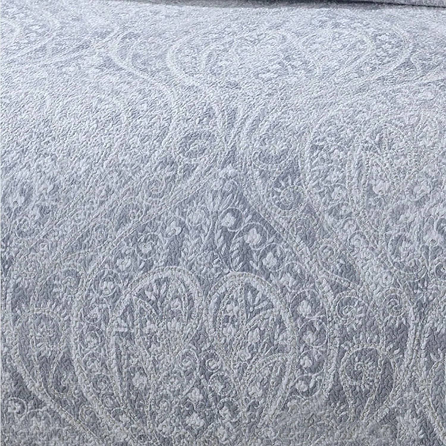 ست روتختی لحاف‌دوزی شده ۳ تکه GBMULG، طرح گلدار تکه‌دوزی شده دو رو، لحاف پنبه‌ای نرم و سبک، مناسب تخت دو نفره و کینگ، خاکستری، ۲۳۰x۲۵۰ سانتی‌متر