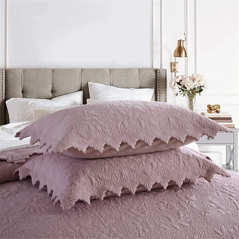 روتختی لحافی کینگ سایز خاکستری رنگ 3 تکه پنبه ای دو رو لحاف دو نفره 240 در 260 سانتی متر ست روتختی با 2 روبالشی 50 در 70 سانتی متر، خاکستری، صورتی-دو نفره