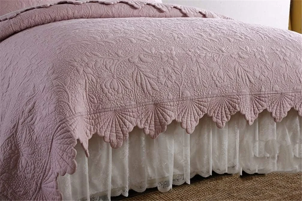 روتختی لحافی کینگ سایز خاکستری رنگ 3 تکه پنبه ای دو رو لحاف دو نفره 240 در 260 سانتی متر ست روتختی با 2 روبالشی 50 در 70 سانتی متر، خاکستری، صورتی-دو نفره