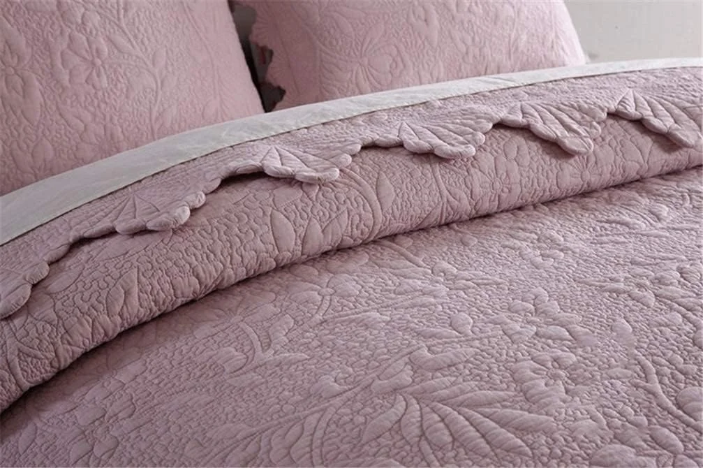 روتختی لحافی کینگ سایز خاکستری رنگ 3 تکه پنبه ای دو رو لحاف دو نفره 240 در 260 سانتی متر ست روتختی با 2 روبالشی 50 در 70 سانتی متر، خاکستری، صورتی-دو نفره