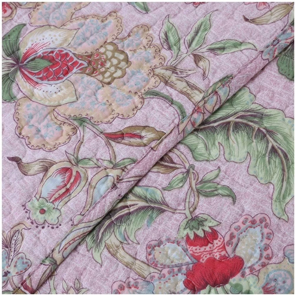 روتختی پنبه ای لحاف دار طرح تکه دوزی شده مناسب تخت، ابعاد 230 در 250 سانتی متر به همراه 2 روبالشتی