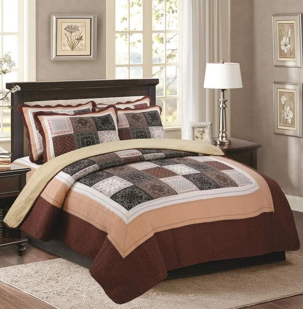 Bedspreads Double Size, Quilted Bedspread King Cotton Patchwork Quilts Bedding Throws Set Comforter And Pillow Shams,Patchwork2,Patchwork20- Bedspreads Double Size, Quilted Bedspread King Cotton Patchwork Quilts Bedding Throws Set Comforter And Pillow Shams,Patchwork2,Patchwork20-