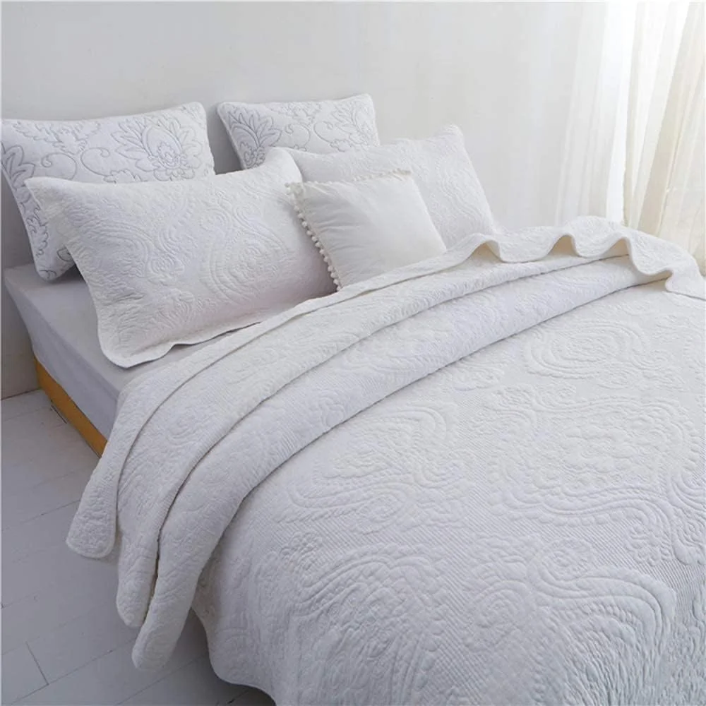 روتختی لحافی دو نفره، روتختی لحافی کینگ، ست روتختی پنبه ای تکه دوزی شده، لحاف و بالش، C-250X270CM، E-سوپر کینگ 250X270CM