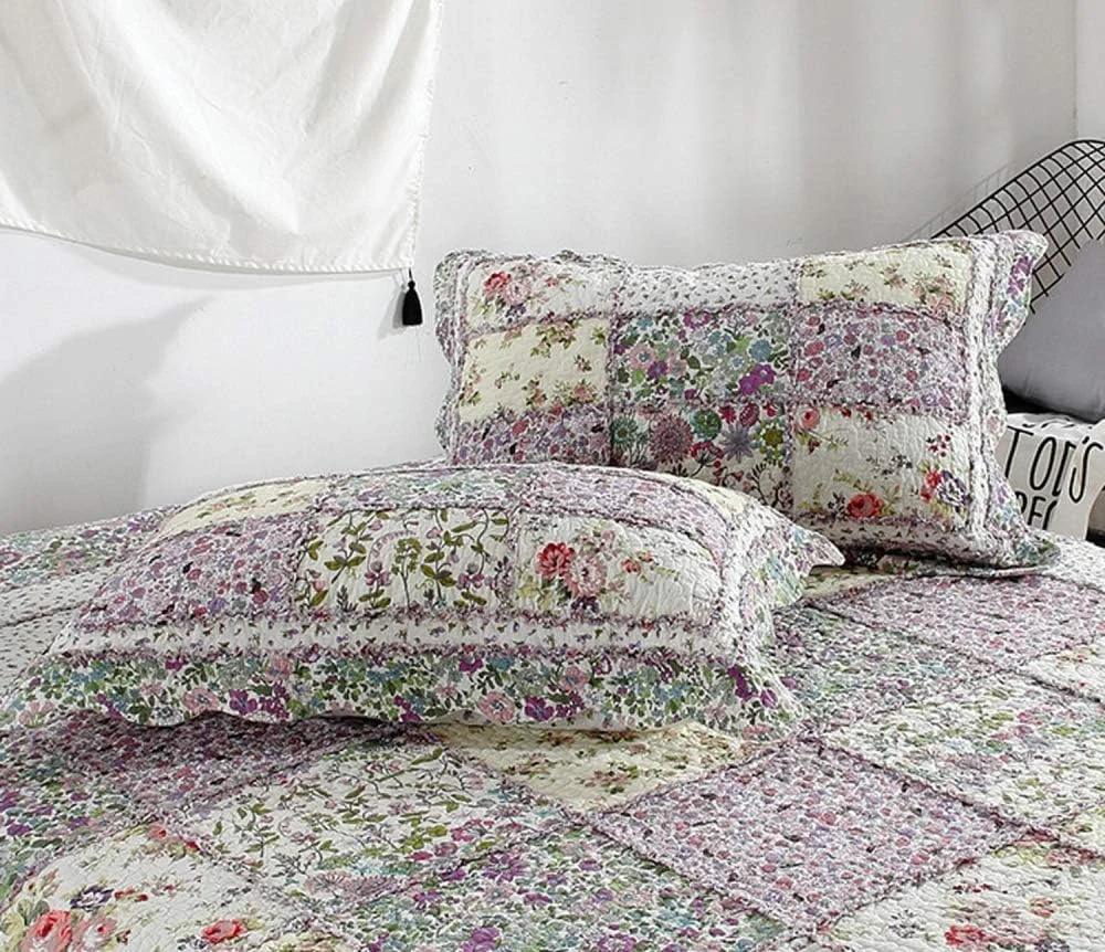 Bedspreads Double Size, Quilted Bedspread King Cotton Patchwork Quilts Bedding Throws Set Comforter And Pillow Shams,Patchwork2,Patchwork21-