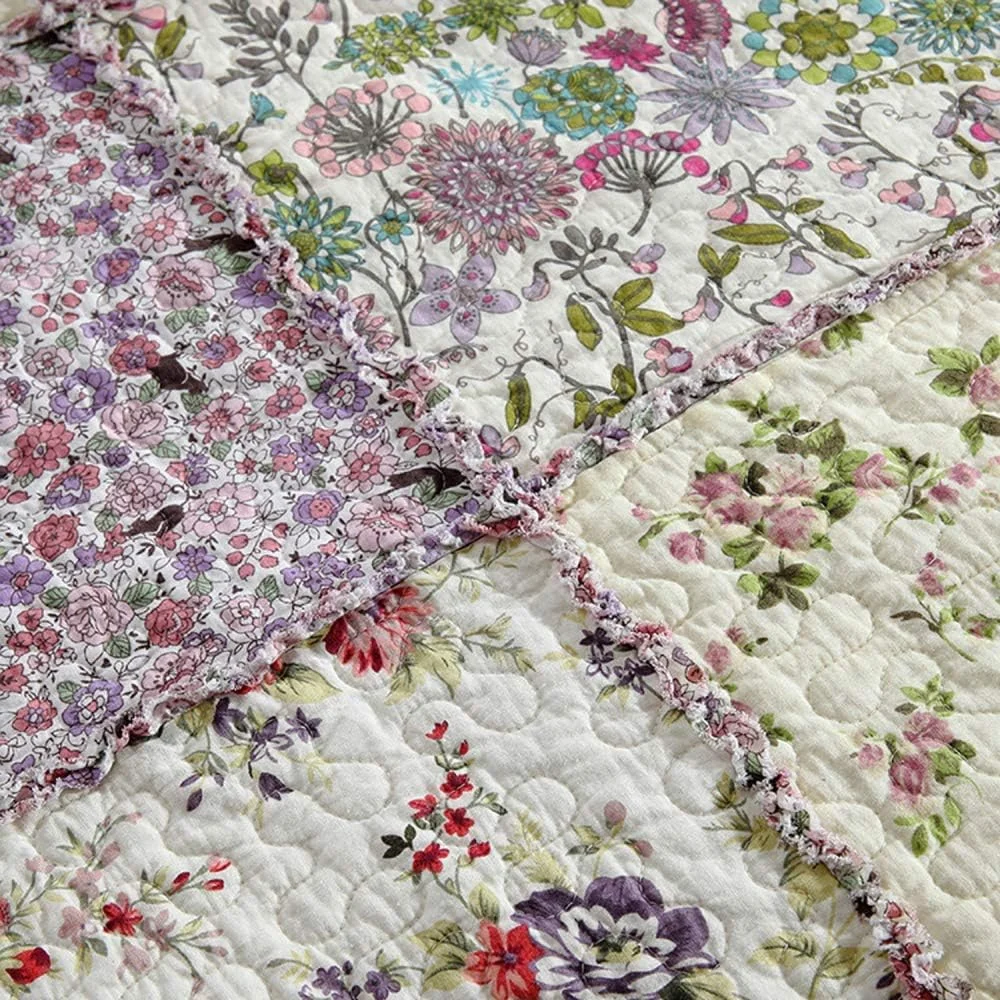 Bedspreads Double Size, Quilted Bedspread King Cotton Patchwork Quilts Bedding Throws Set Comforter And Pillow Shams,Patchwork2,Patchwork21-