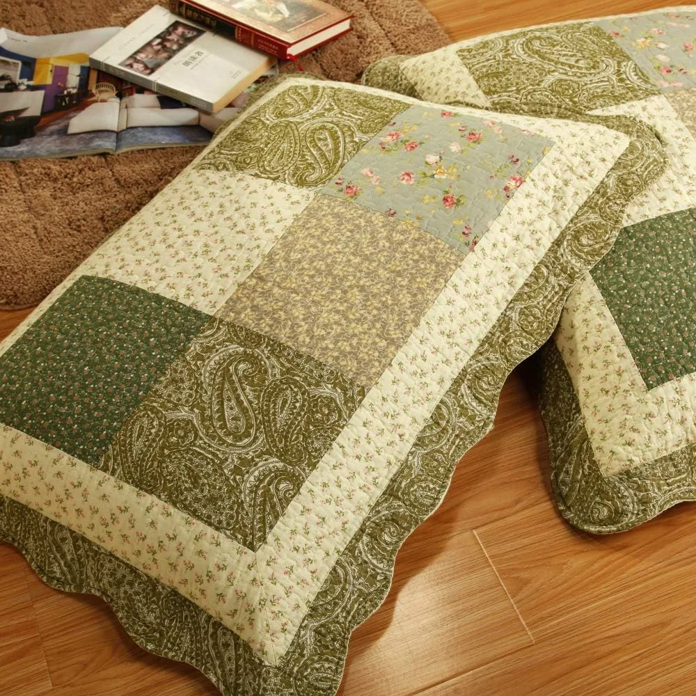 Bedspreads Double Size, Quilted Bedspread King Cotton Patchwork Quilts Bedding Throws Set Comforter And Pillow Shams,Patchwork2,Patchwork14-