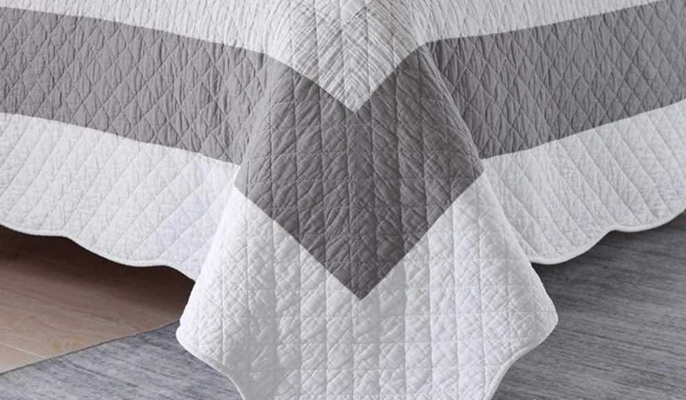 روتختی دو نفره، روتختی لحافی پنبه ای تکه دوزی شده، ست روتختی و روبالشتی، F-230X250cm, G-king 230X250cm