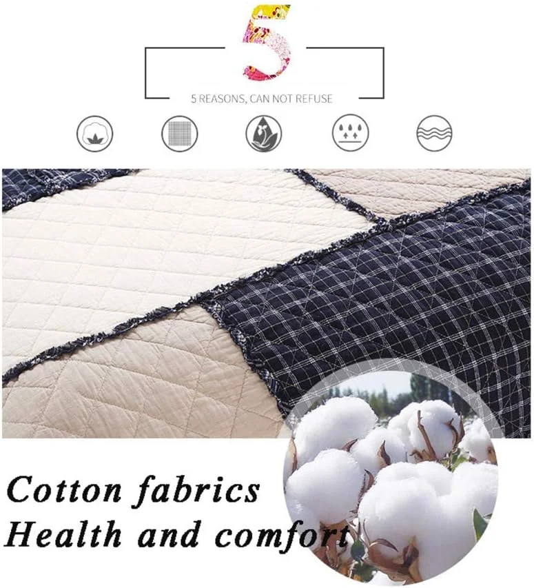 روتختی دونفره طرح تکه دوزی پنبه ای، ست روتختی و روبالشتی