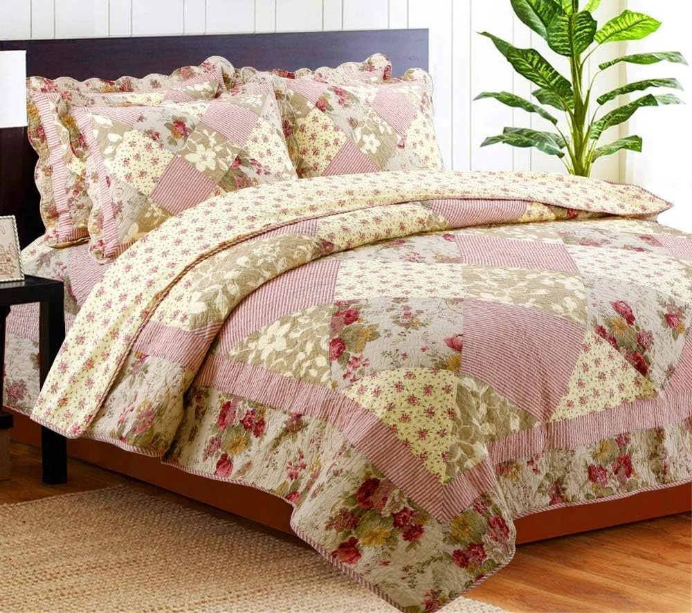 روتختی دو نفره طرح دار، روتختی لحافی کینگ سایز پنبه ای، ست روتختی و روبالشتی روتختی دو نفره طرح دار، روتختی لحافی کینگ سایز پنبه ای، ست روتختی و روبالشتی