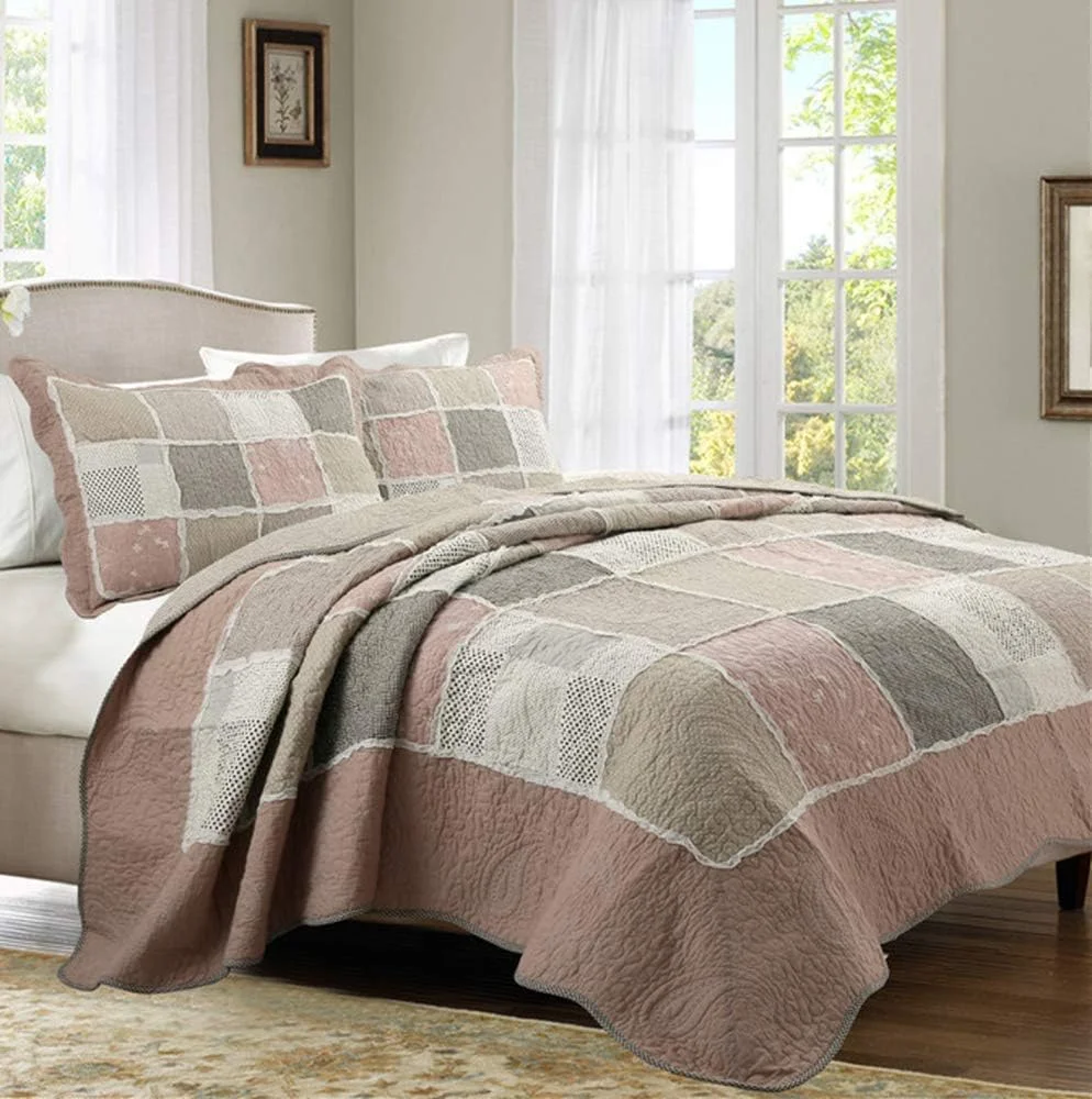 روتختی دو نفره طرح دار پنبه ای، ست روتختی و روبالشتی روتختی دو نفره طرح دار پنبه ای، ست روتختی و روبالشتی