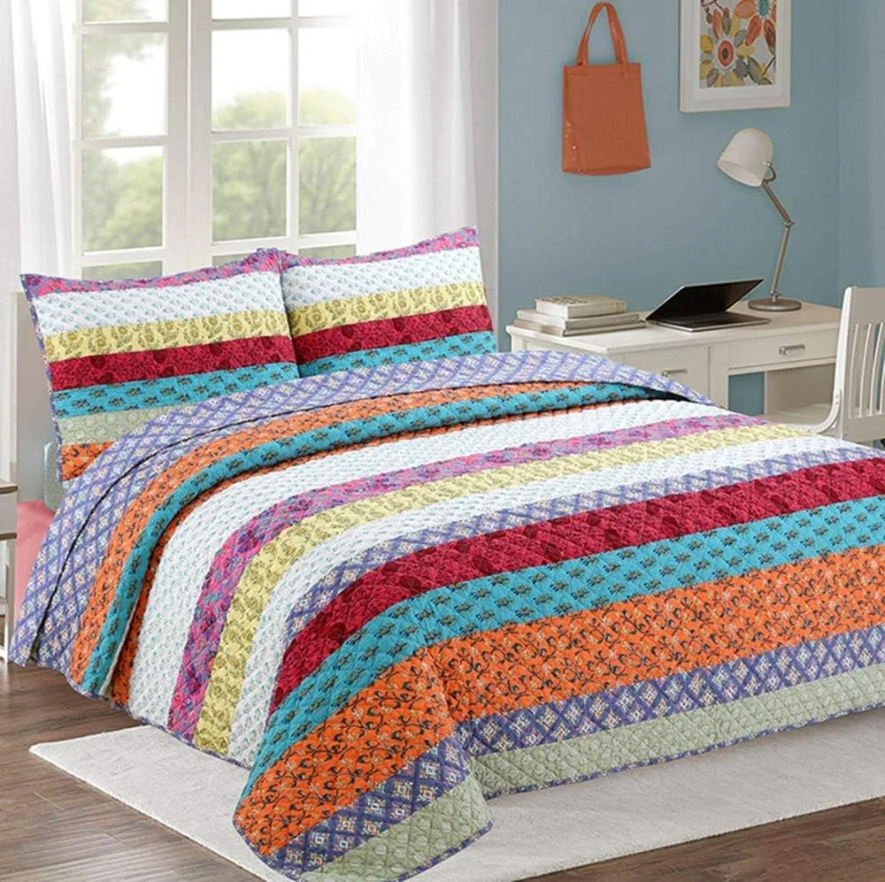 روتختی دونفره، روتختی لحافی پنبه ای طرح تکه دوزی، ست روتختی و روبالشتی، Patchwork2,Patchwork28- روتختی دونفره، روتختی لحافی پنبه ای طرح تکه دوزی، ست روتختی و روبالشتی، Patchwork2,Patchwork28-