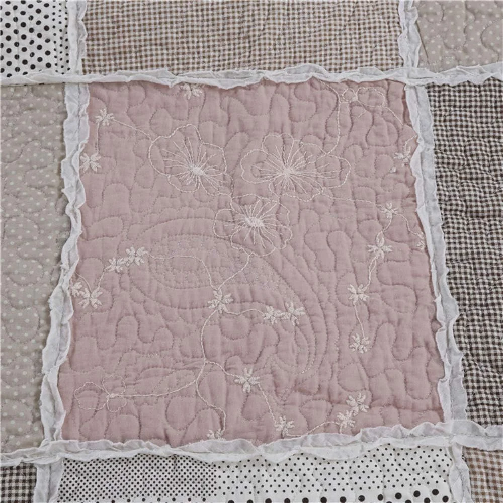 روتختی دو نفره طرح دار پنبه ای، ست روتختی و روبالشتی