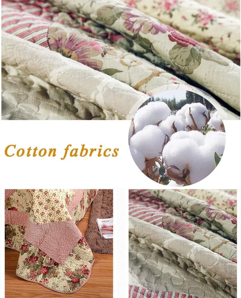 روتختی دو نفره طرح دار، روتختی لحافی کینگ سایز پنبه ای، ست روتختی و روبالشتی