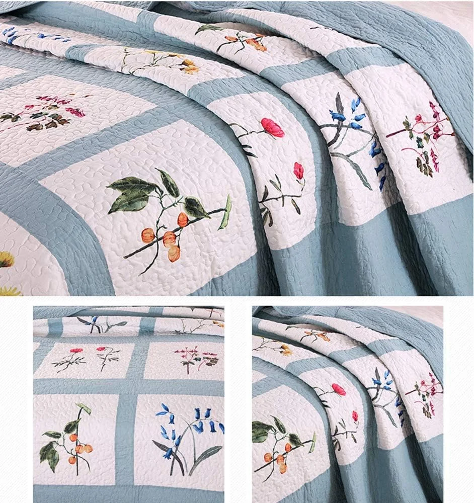 GBMULG Quilted Bedspreads Double King Size Bedspread Cotton Patchwork Quilts Bedding Throws Set Comforter And Pillow Shams,Patchwork7,Patchwork6-